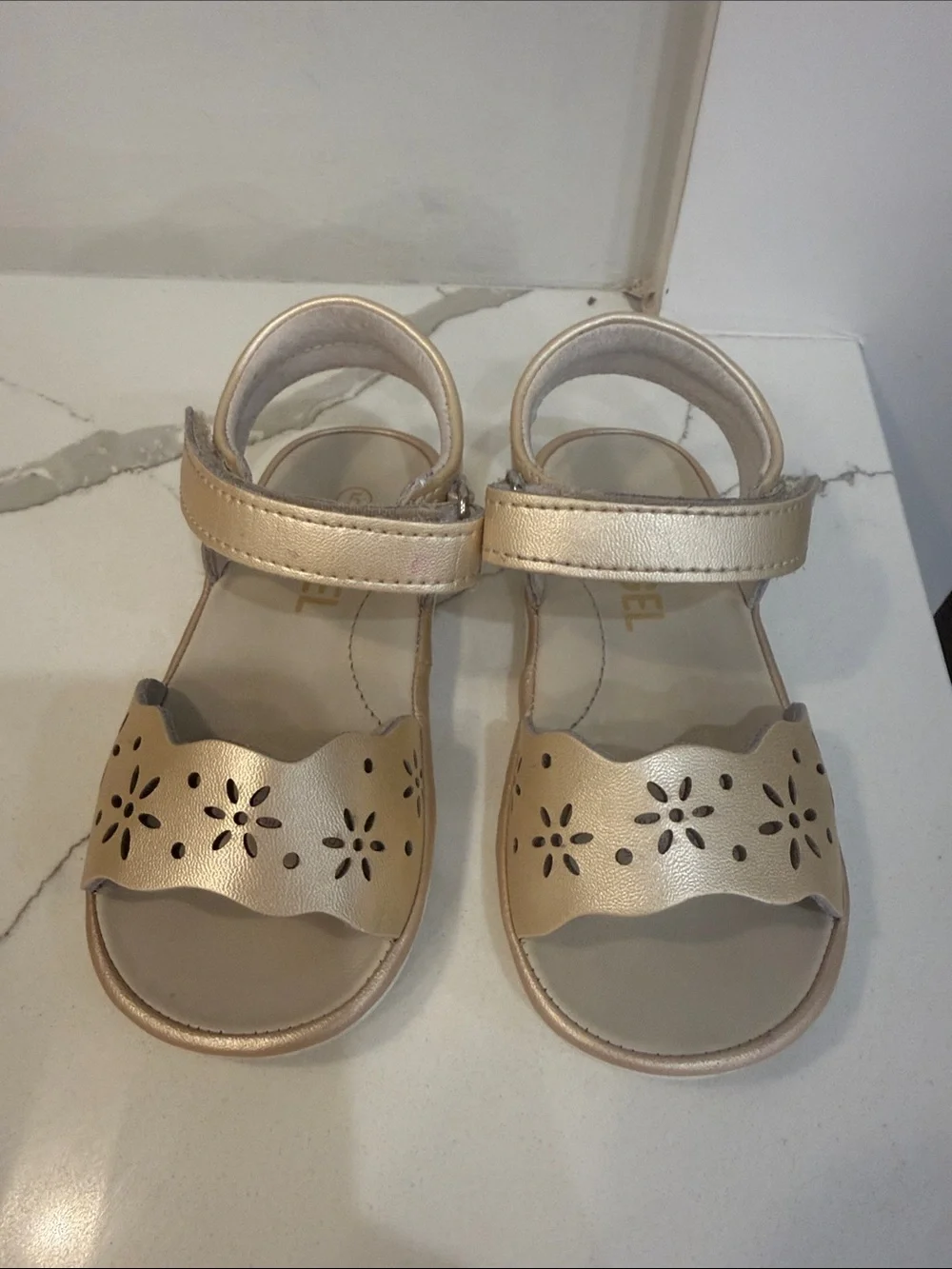 Angel Baby Hanna Floral Sandals in Champagne Size 5